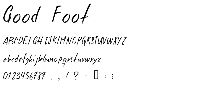 Good Foot font